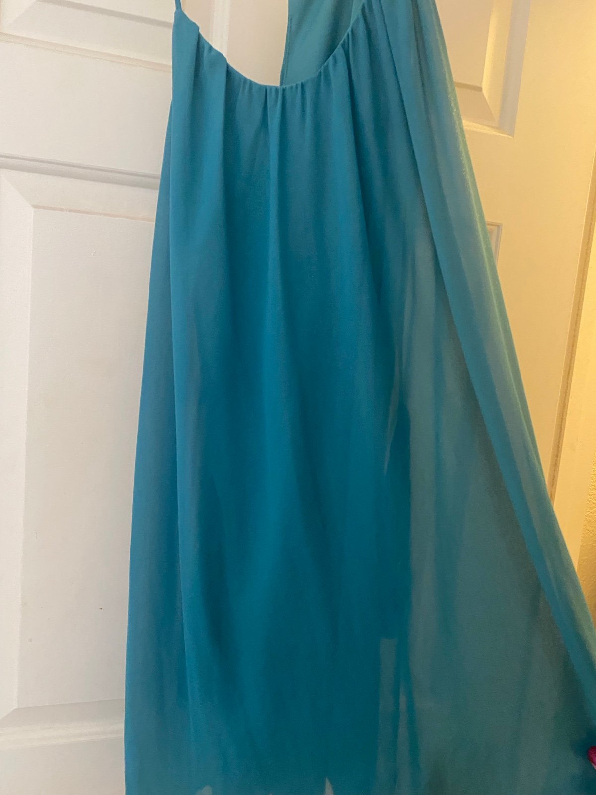 Turquoise halter sparkle dress