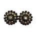 Vintage Unsigned Weiss Amber Aurora Borealis Crystal Rhinestone Dome Earrings