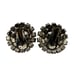 Vintage Unsigned Weiss Amber Aurora Borealis Crystal Rhinestone Dome Earrings