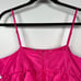 A New Day Women's Shiny Pink Tiered Taffeta Tank Top - Size Medium - NWT