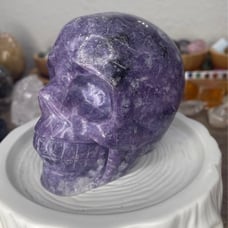 Lepidolite Skull