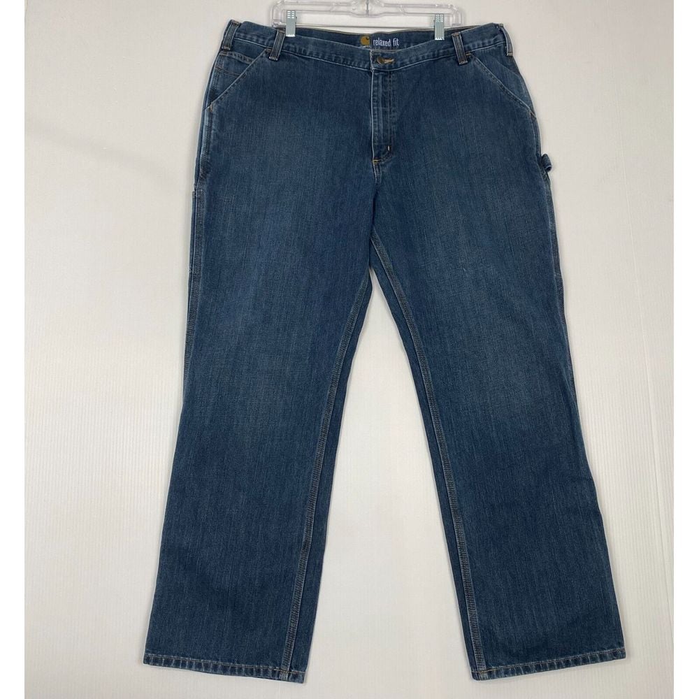 Carhartt Workwear Denim Jeans Size 42X32 Mens Relaxed Fit Work Pants Carpenter