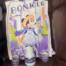 Minnie Mouse lavender tea towel