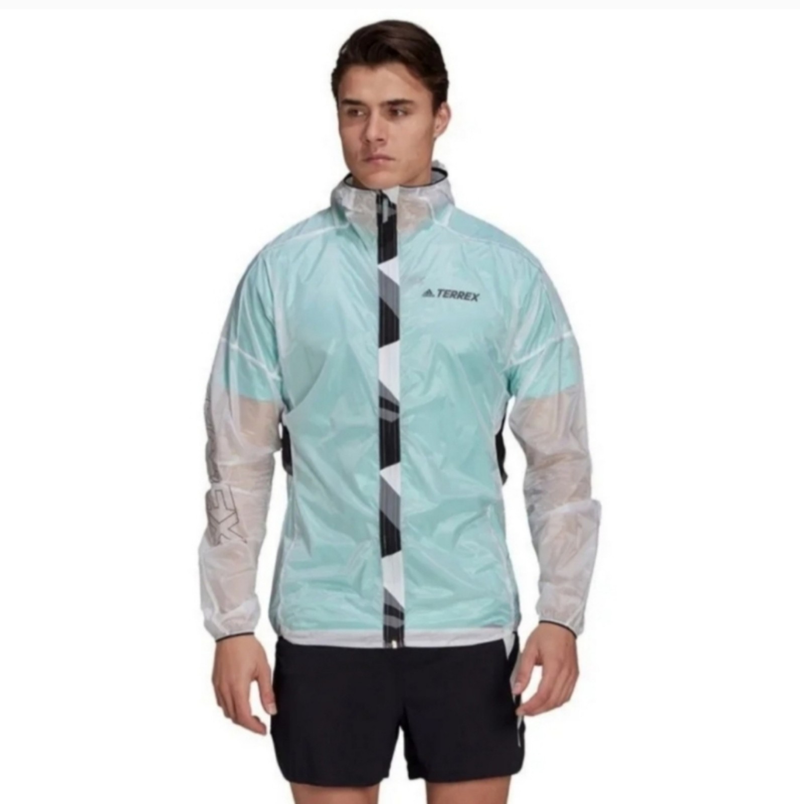 NWT Adidas Terrex Agravic Pro Wind Hoodie Jacket White Small GL 1197
