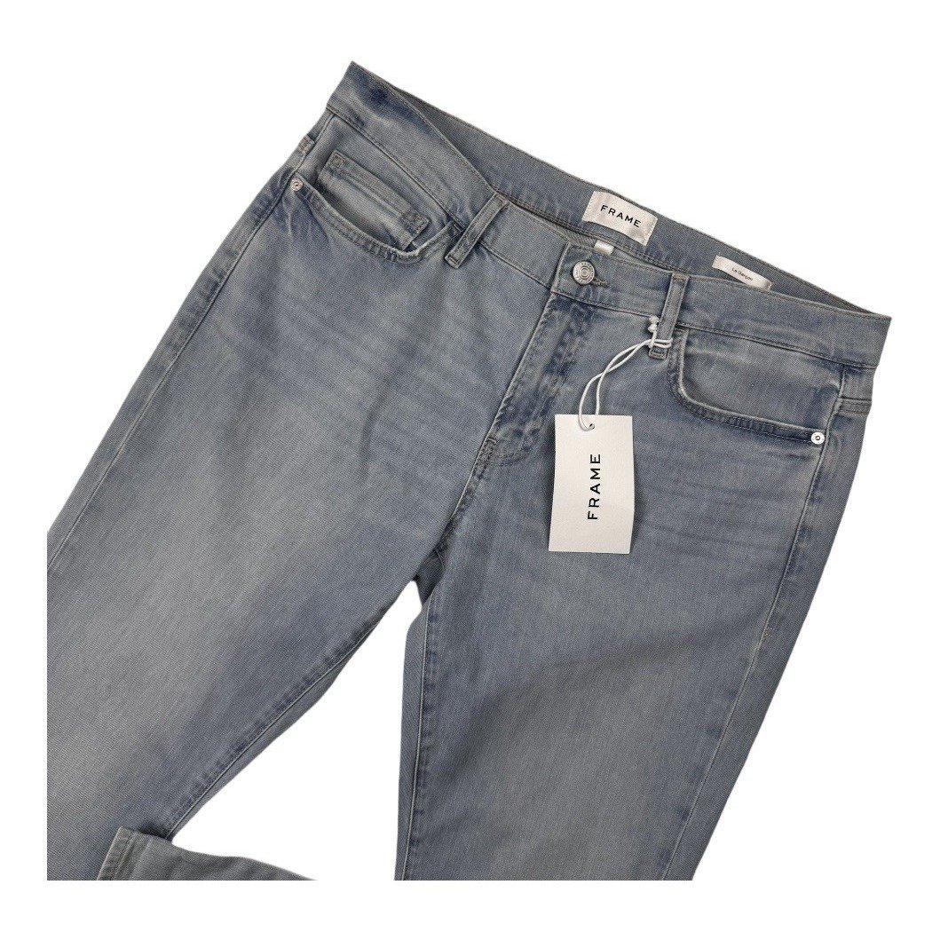 FRAME Women's LE GARÇON In Soap MID-RISE STRAIGHT FIT Size 30 Light Wash NEW