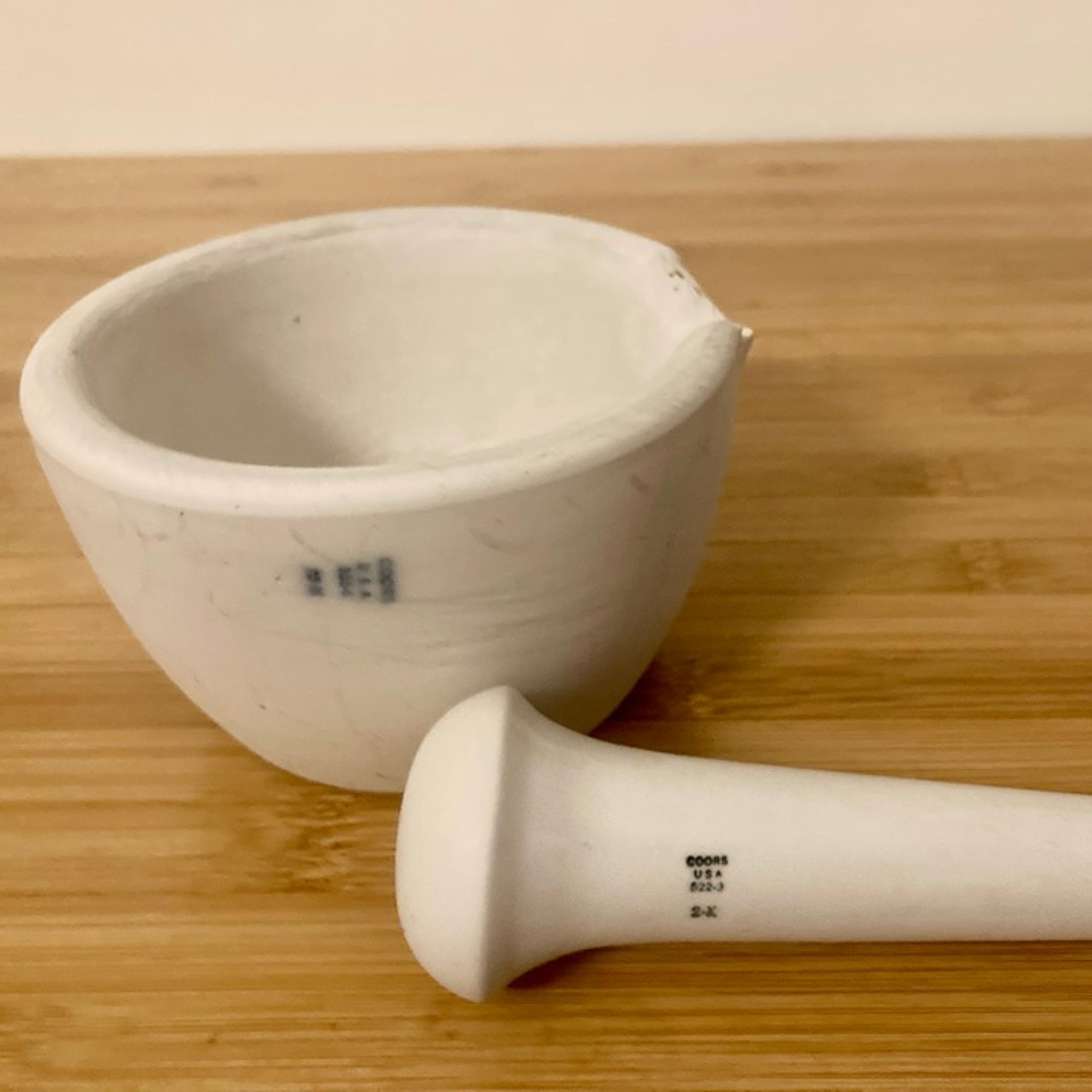 Vintage Coors USA Small Lab Apothecary Porcelain Mortar & Pestle 522-3