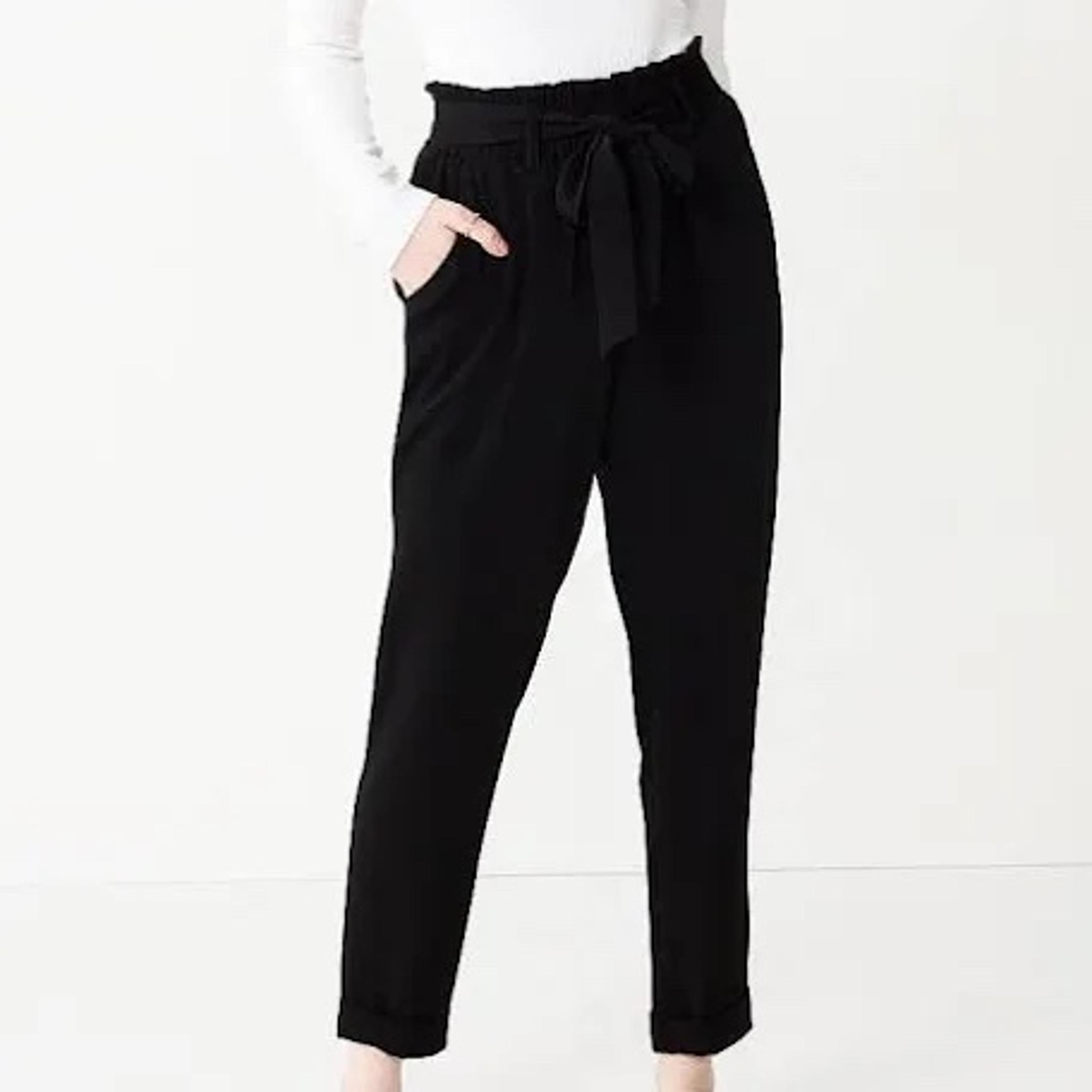 SO Paper Bag Taper Pant Black Small