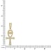 Real Genuine Silver 14K Gold Over Egyptian Ankh Cross Pendant Charm + Free Chain