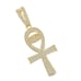 Real Genuine Silver 14K Gold Over Egyptian Ankh Cross Pendant Charm + Free Chain