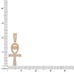 Real Genuine Silver 14K Gold Over Egyptian Ankh Cross Pendant Charm + Free Chain