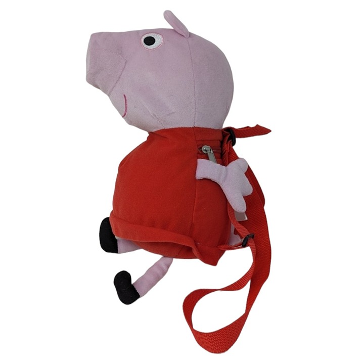 Peppa Pig Red Pink Stuffed Animal Soft Plush Toddler Kids Backpack Bag 12