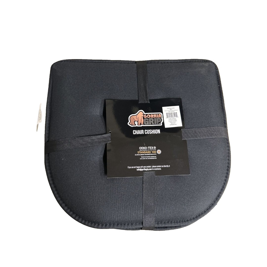 Gorilla Grip Tufted Memory Foam Chair Cushions Gray Set Of 4 Non- Slip