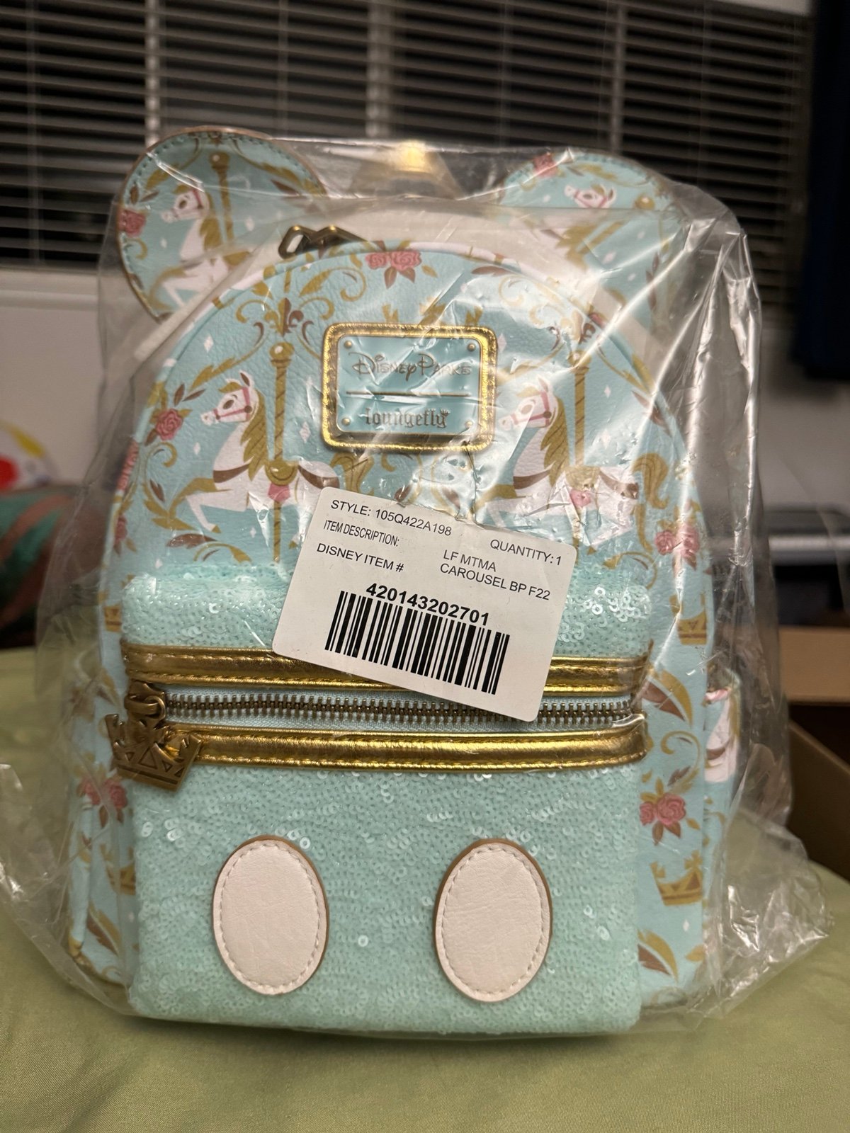Loungefly Carousel Sequin Mini Backpack