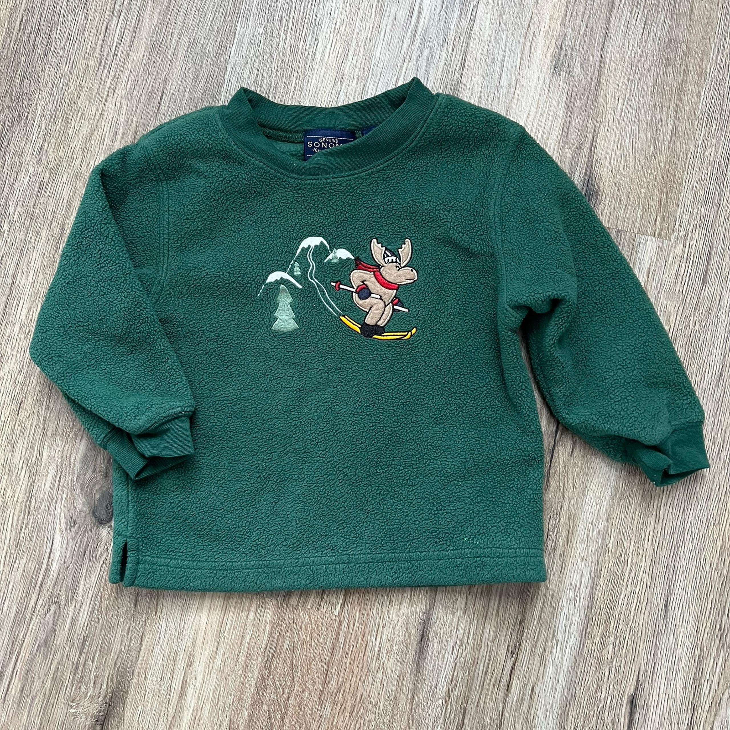 Sonoma vintage boys green warm pullover sweater size 2t