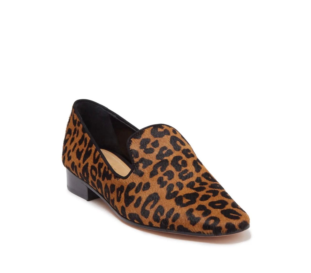 SCHUTZ Leopard Print Calf Hair Loafer