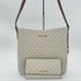 Michael Kors Large Messenger Crossbody Bag & Trifold Wallet Vanilla/Brown