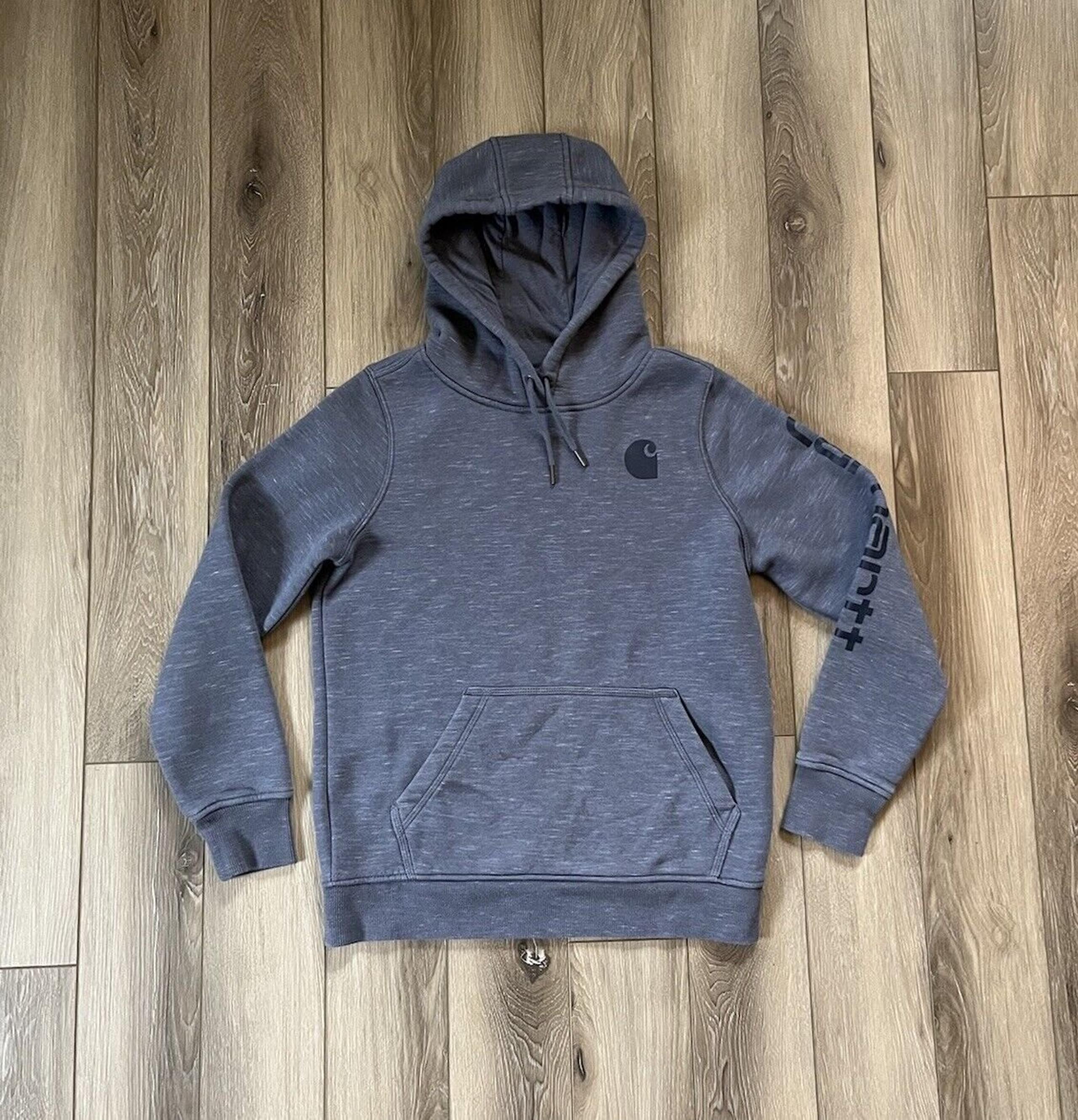 Carhartt Relaxed Fit Hooded Front Pocket Spell Out Sweatshirt Women’s Small