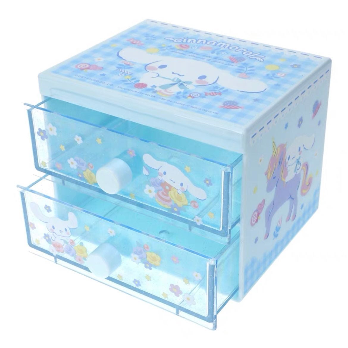 Sanrio Cinnamoroll plastic storage box with drawers
