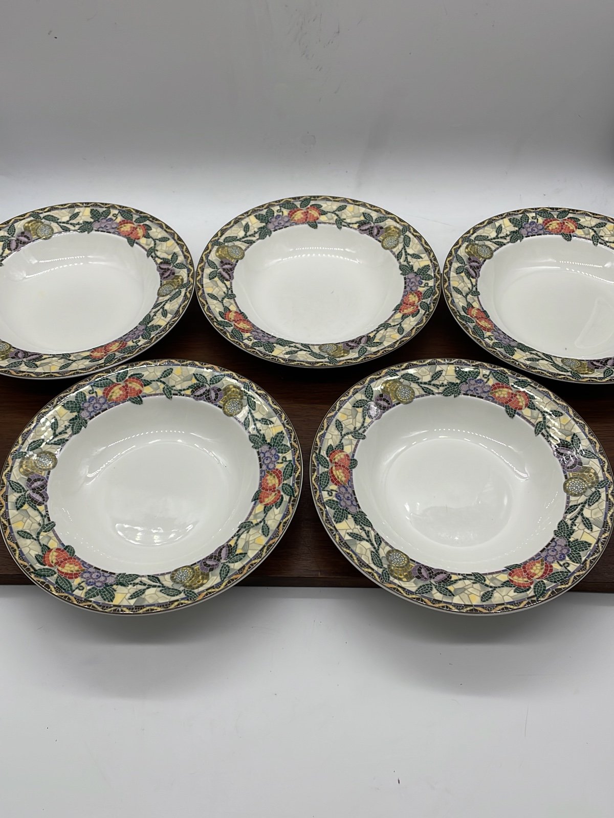 Large Rim Soup Bowl Chelsea Court by MIKASA Set of 5