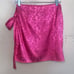 Pink Satin Wrap Around Skirt Medium