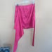 Pink Satin Wrap Around Skirt Medium
