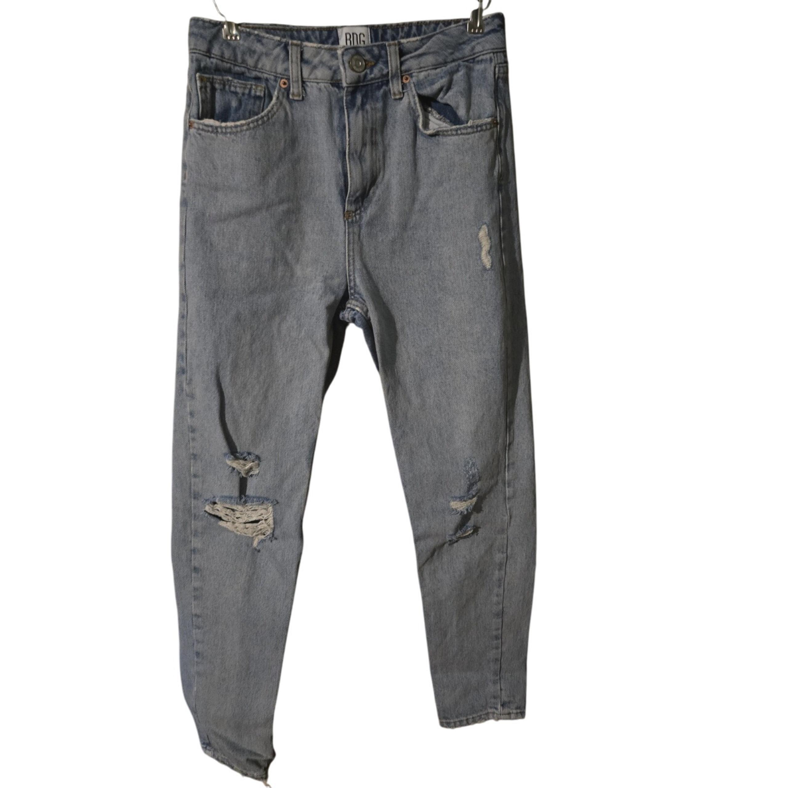 BDG Urban Outfitters Jeans Womens 27x32 Blue Mom High Rise Distressed Denim