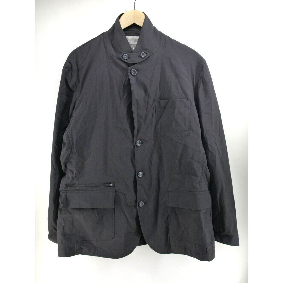 Eddie Bauer Jacket Men 44 Black Three Button Notch Travex Blazer Work Coat
