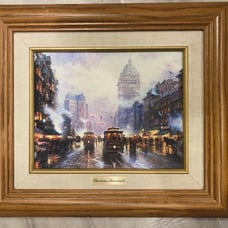 Thomas Kinkade San Francisco Market street 8x10 print on canvas