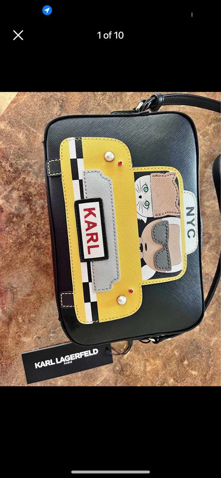 Karl Lagerfeld Paris - Maybelle Taxi Leather Crossbody Bag