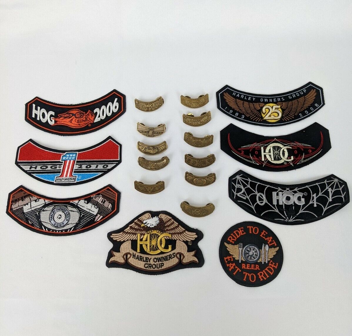 (19) Harley Davidson Owners Group HOG Pins and Patches 2006-2016