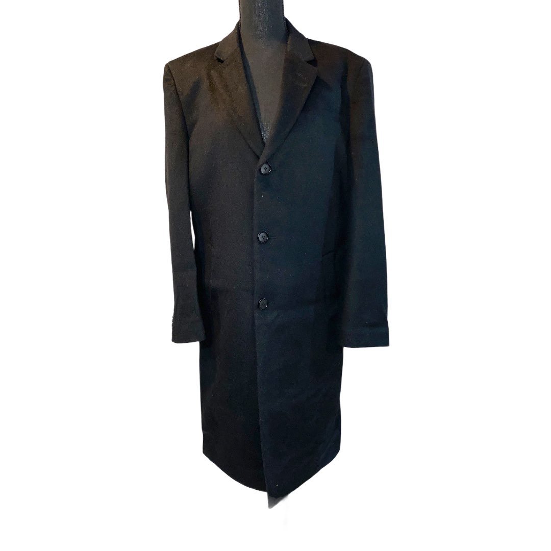 Joseph Abbound Black wool overcoat