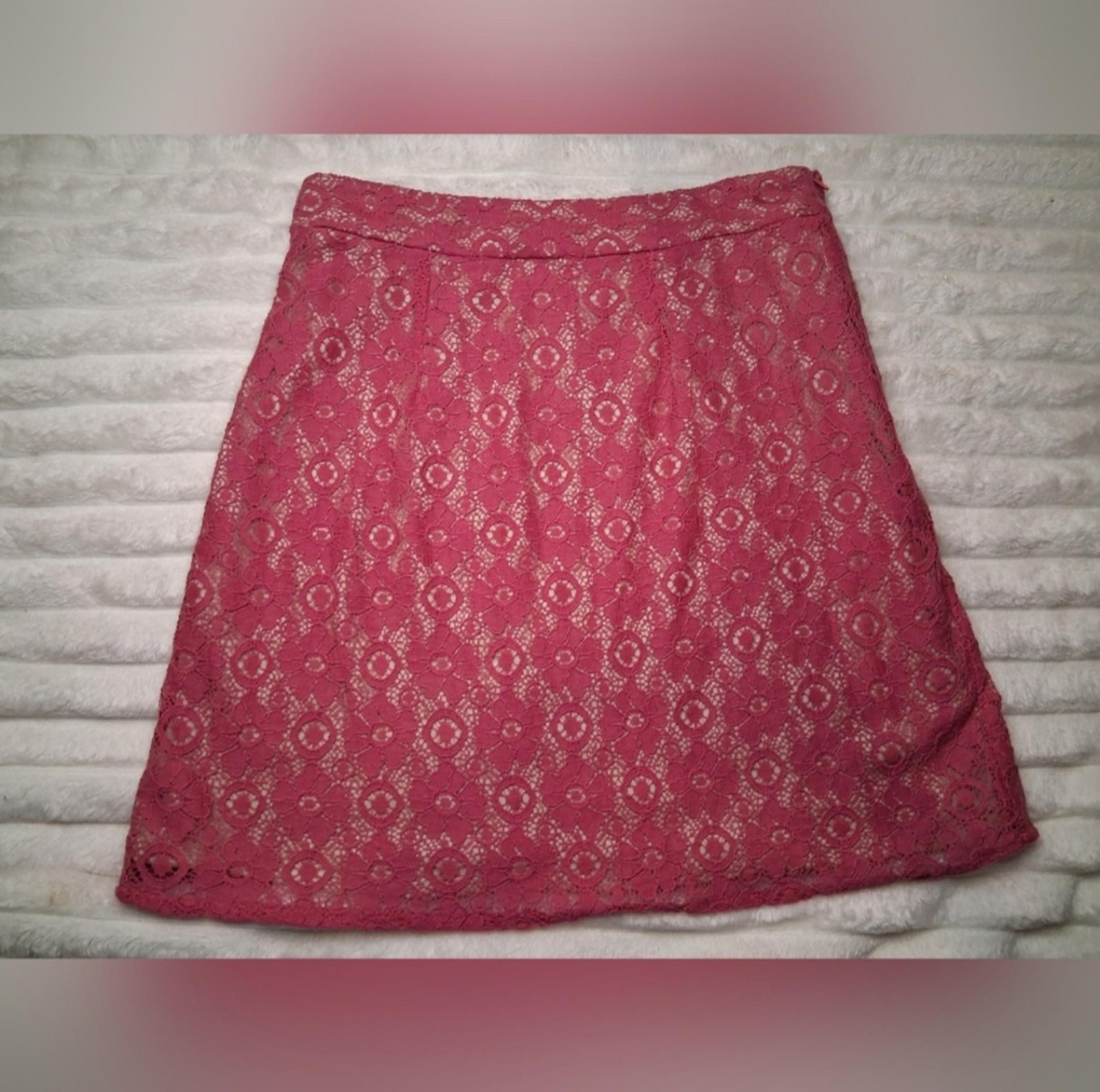 Francesca's Collections Red Embellished A-line Mini Skirt