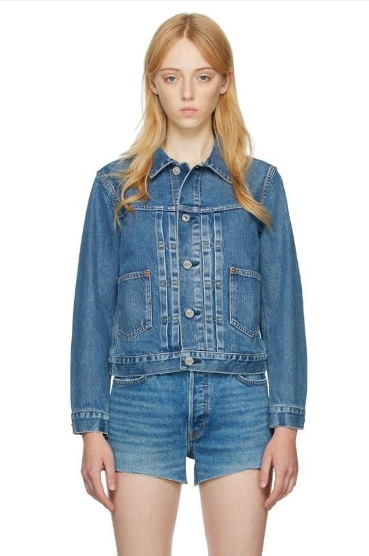 Re/Done Stoned Blue Denim Jacket