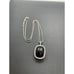 Sterling Silver ESPO Black Cabochon Chain Necklace Joseph Esposito