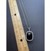 Sterling Silver ESPO Black Cabochon Chain Necklace Joseph Esposito