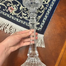 Crystals candle holder set of 2 long large amazing like new never used