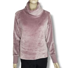 Athleta Double Cozy Karma Funnel Neck Sweater Womens Small Flora Mauve Pullover