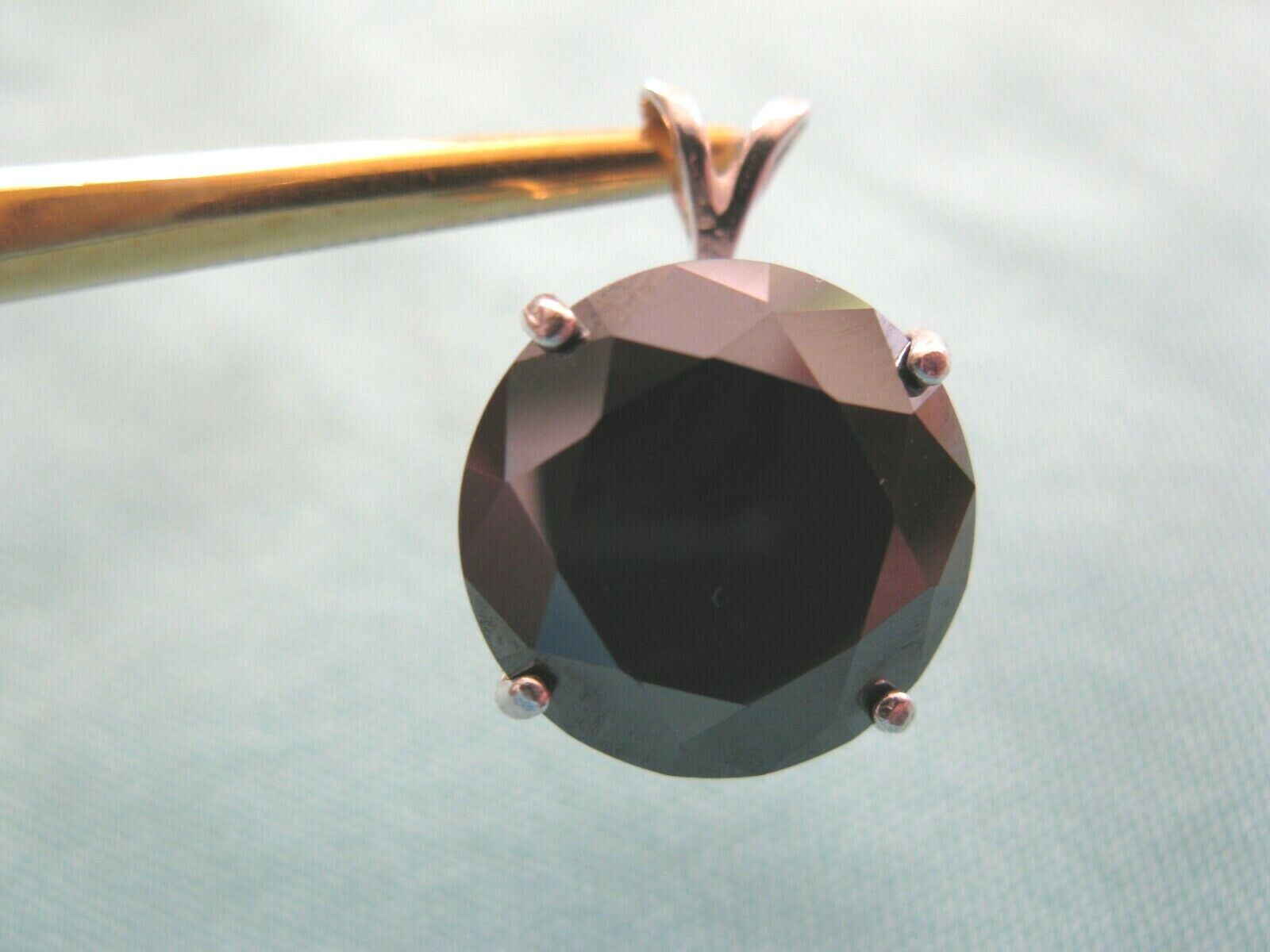 7.91ct REAL NATURAL BLACK DIAMOND NECKLACE*CERTI FICATE*FREE DIAMOND TESTER