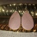 Faux Leather Teardrop Earrings - Pink 654