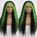 Lace front wigs human hair blended
