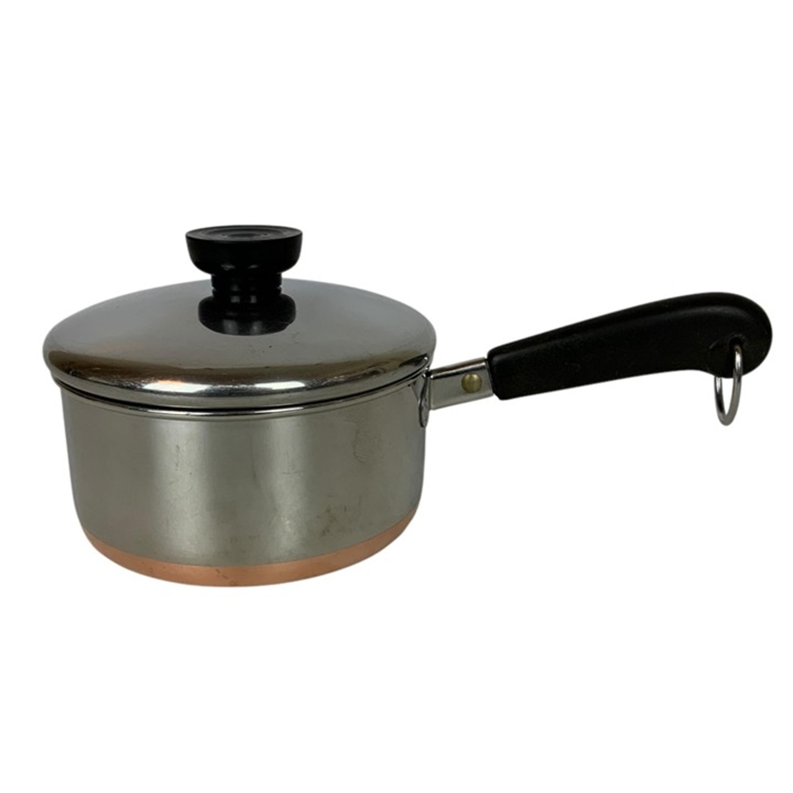 Revere Ware Copper Clad Stainless Steel 1 Quart Saucepan & Lid 1992 Made In USA