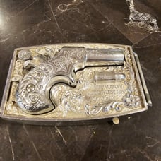 1959 Mattel Toy Remington Derringer 1867 Belt Buckle