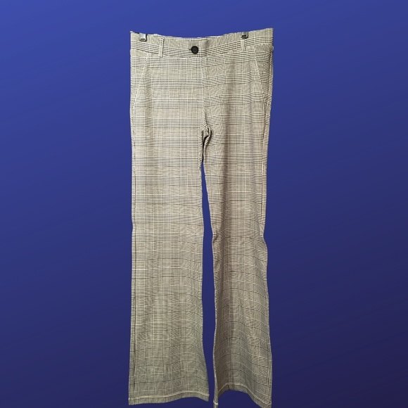 BETABRAND DRESS PANT YOGA PANTS, NWOT, Bootcut, BLACK/WHITE GLEN PLAID, Size M