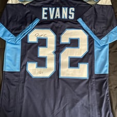 Darrynton Evans Signed Blue Pro Style Titans Jersey Beckett COA