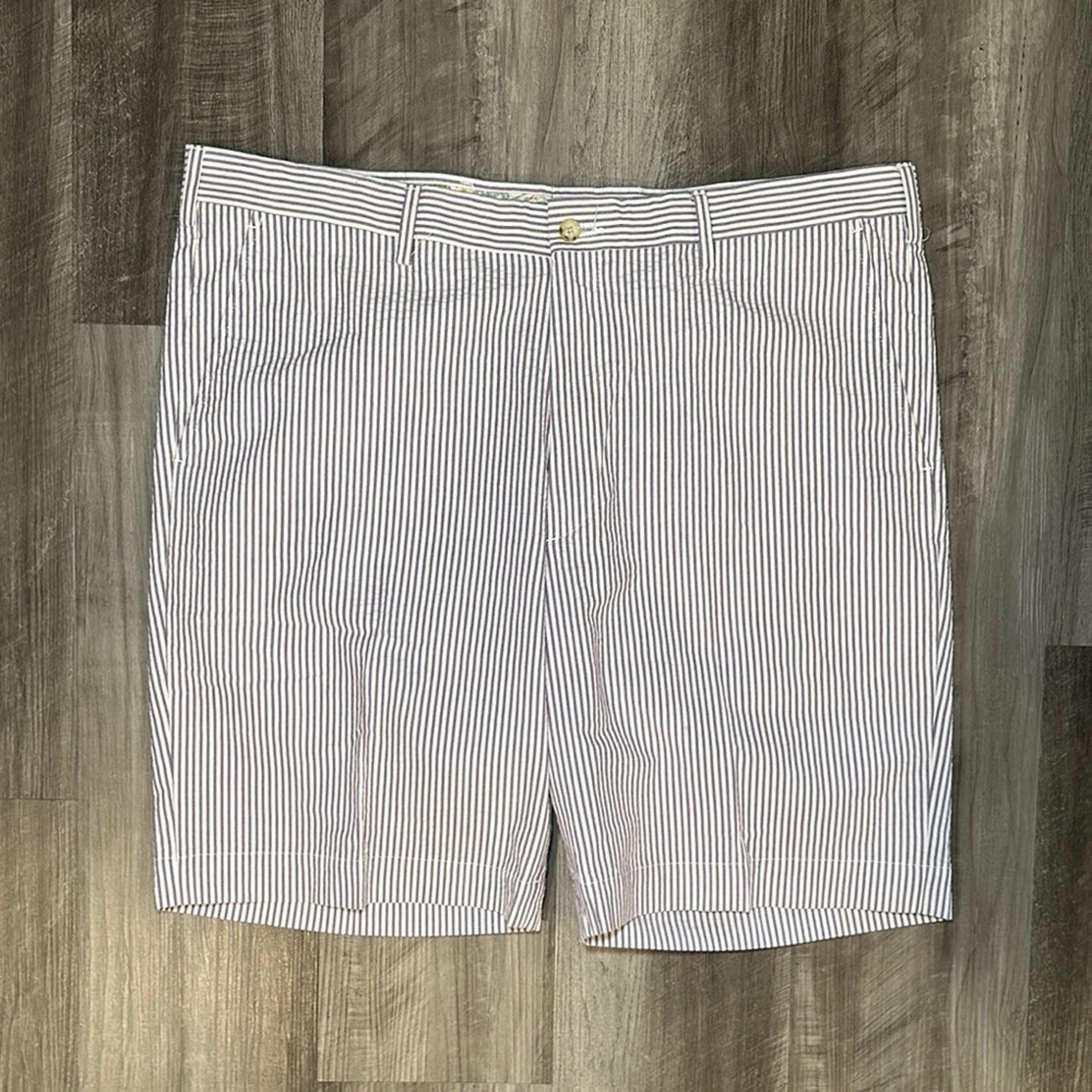 Berle Seersucker Striped Shorts - 40R