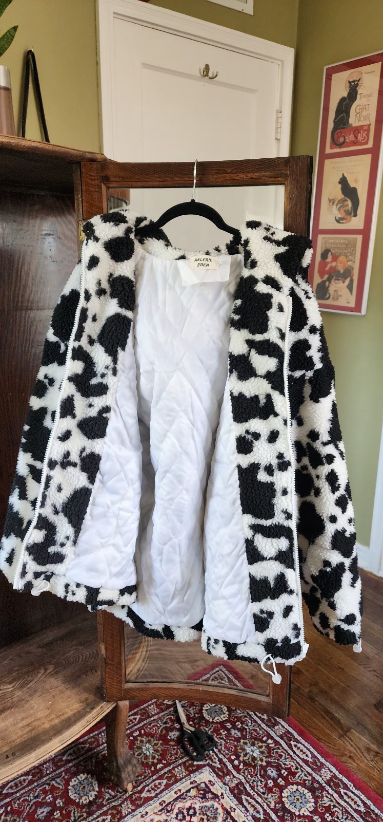Aelfric Eden Cow Sherpa Zip Up Hoodie