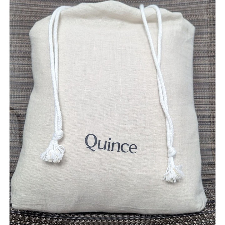 Quince European 100% Linen Duvet Cover 3PC Set SAND Full/Queen -NEW-