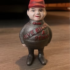 Cast Iron “Give Billy a Penny” Coin Bank.