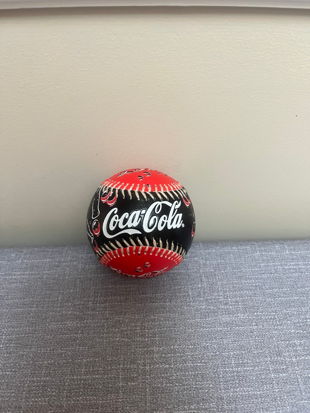 Coca Cola Coca-Cola Trademark Red And Black Embossed Souvenir Baseballs Ball