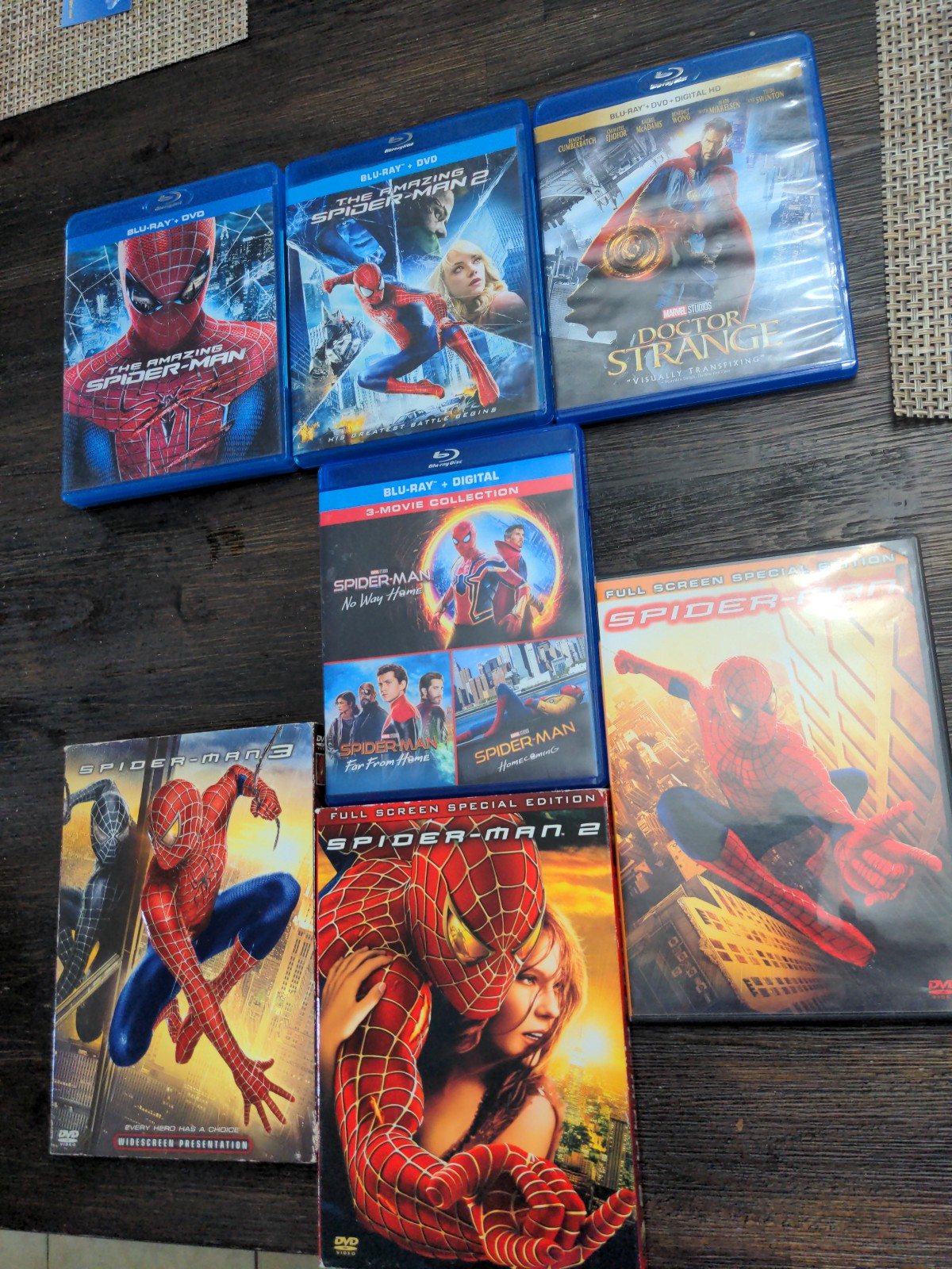 Spiderman Blu Ray DVD Lot